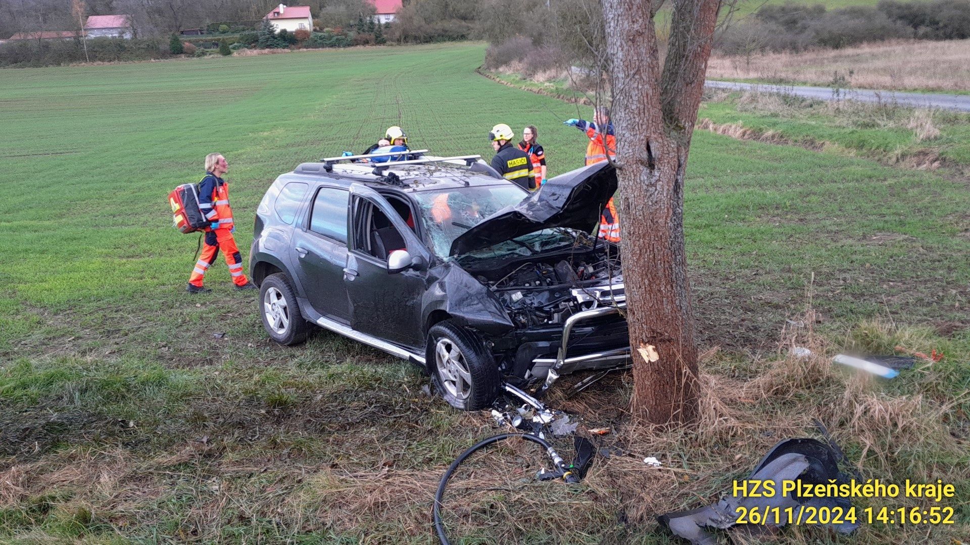 U Vochova došlo k vážné nehodě.