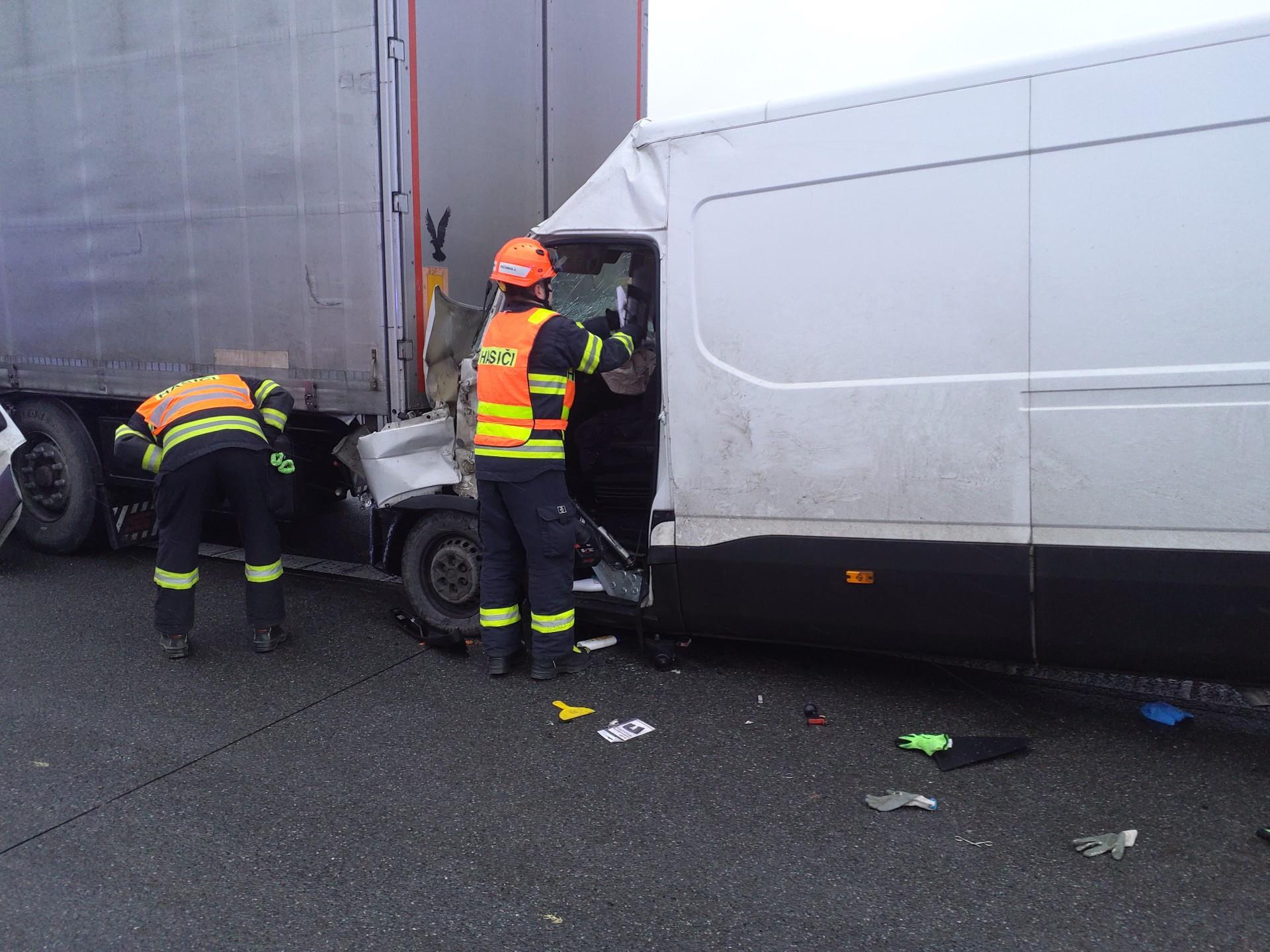 Nehoda na dálnici D1.