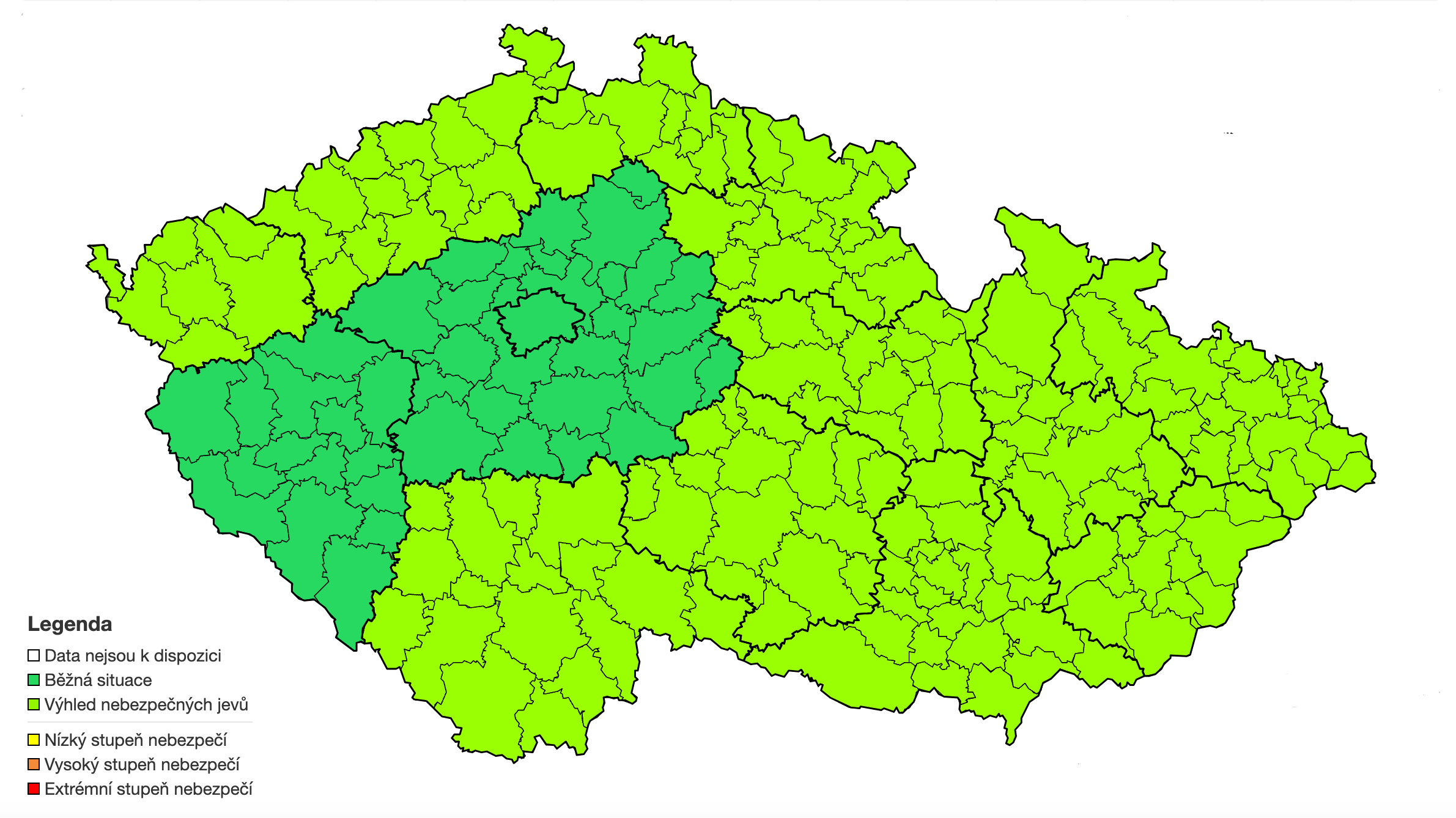 Předpověď počasí.