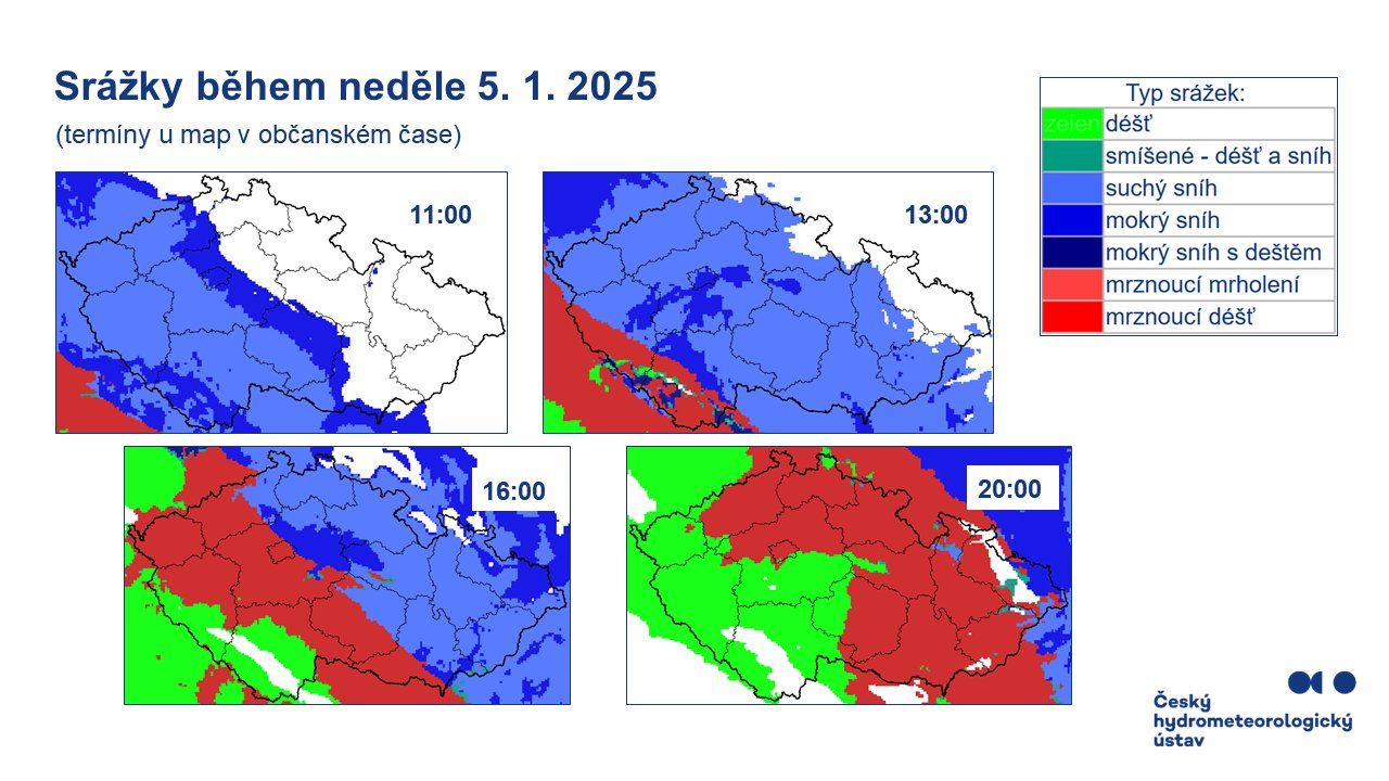 V poledne přijde to nejhorší počasí.