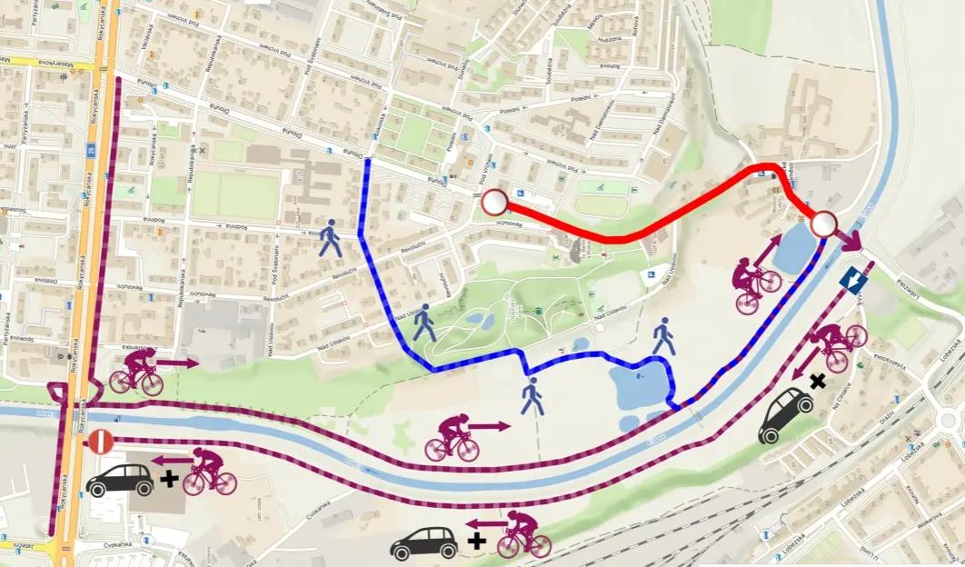Nová mapa rekonstrukce v Plzni.