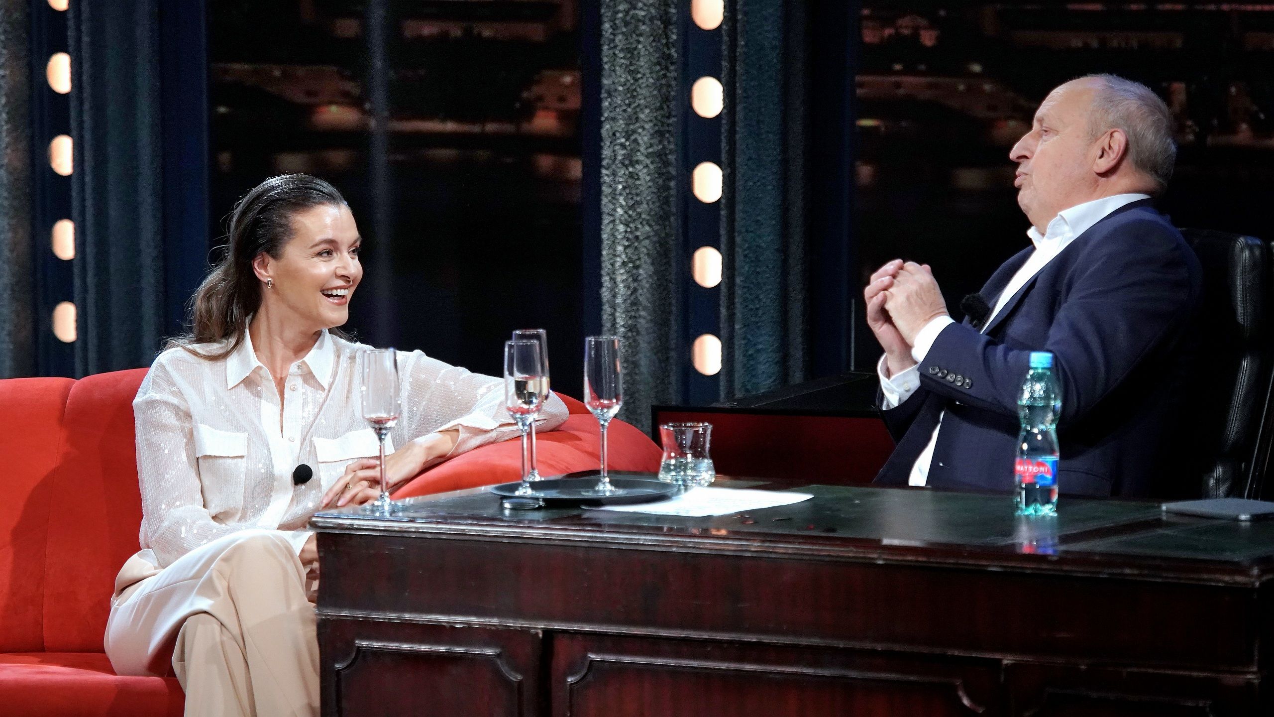 Iva Kubelková v pořadu show Jana Krause.