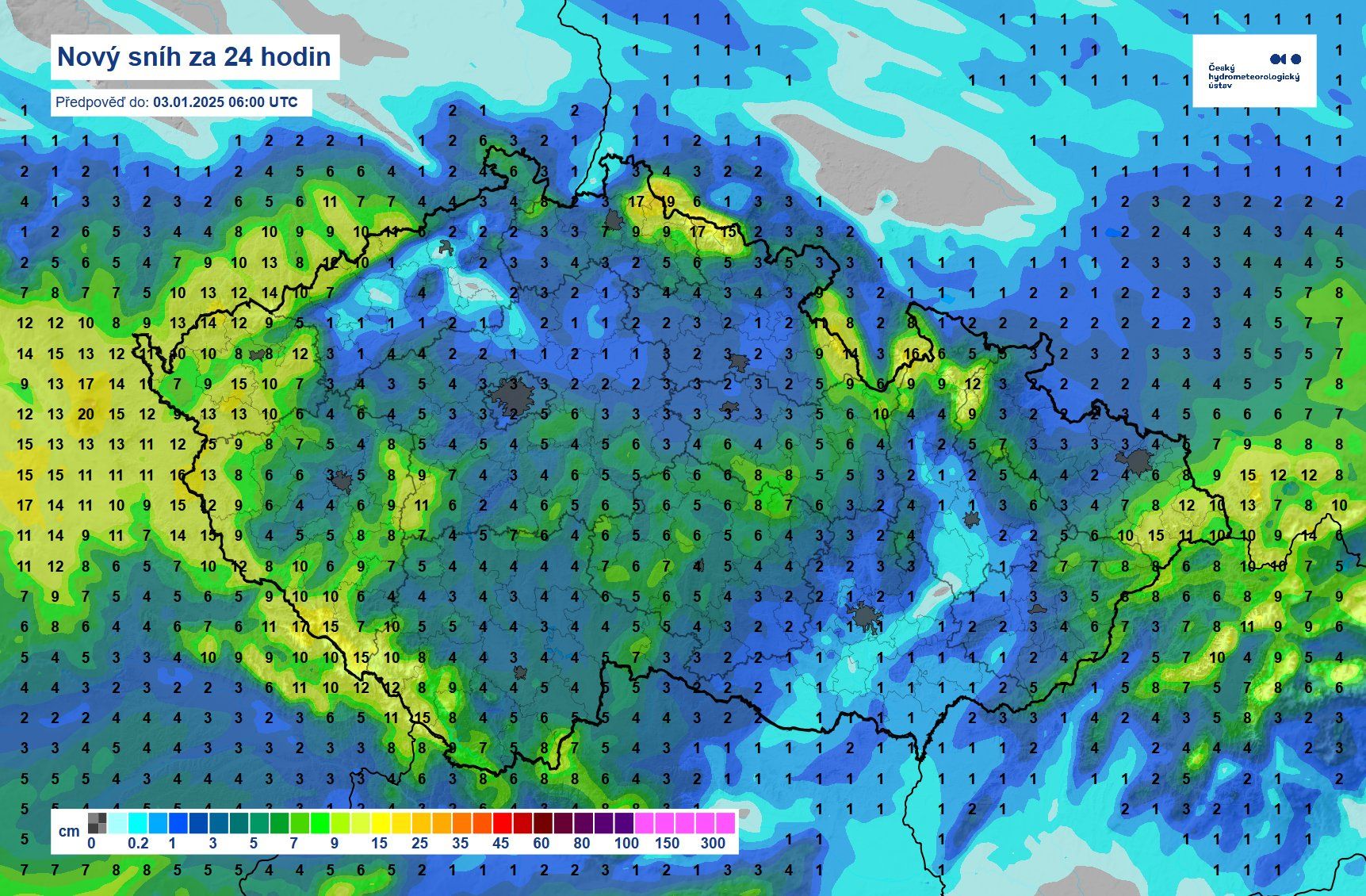 Přívaly sněhu budou po celé republice.
