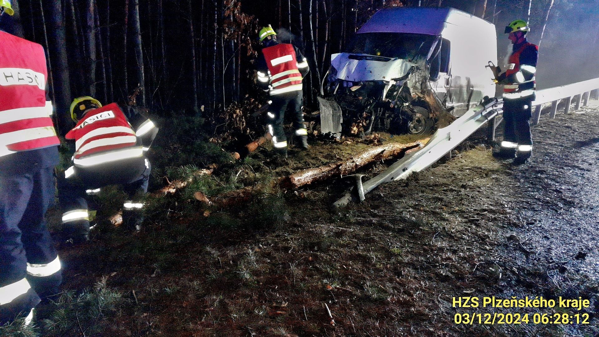 Nehoda dodávky Plzeň