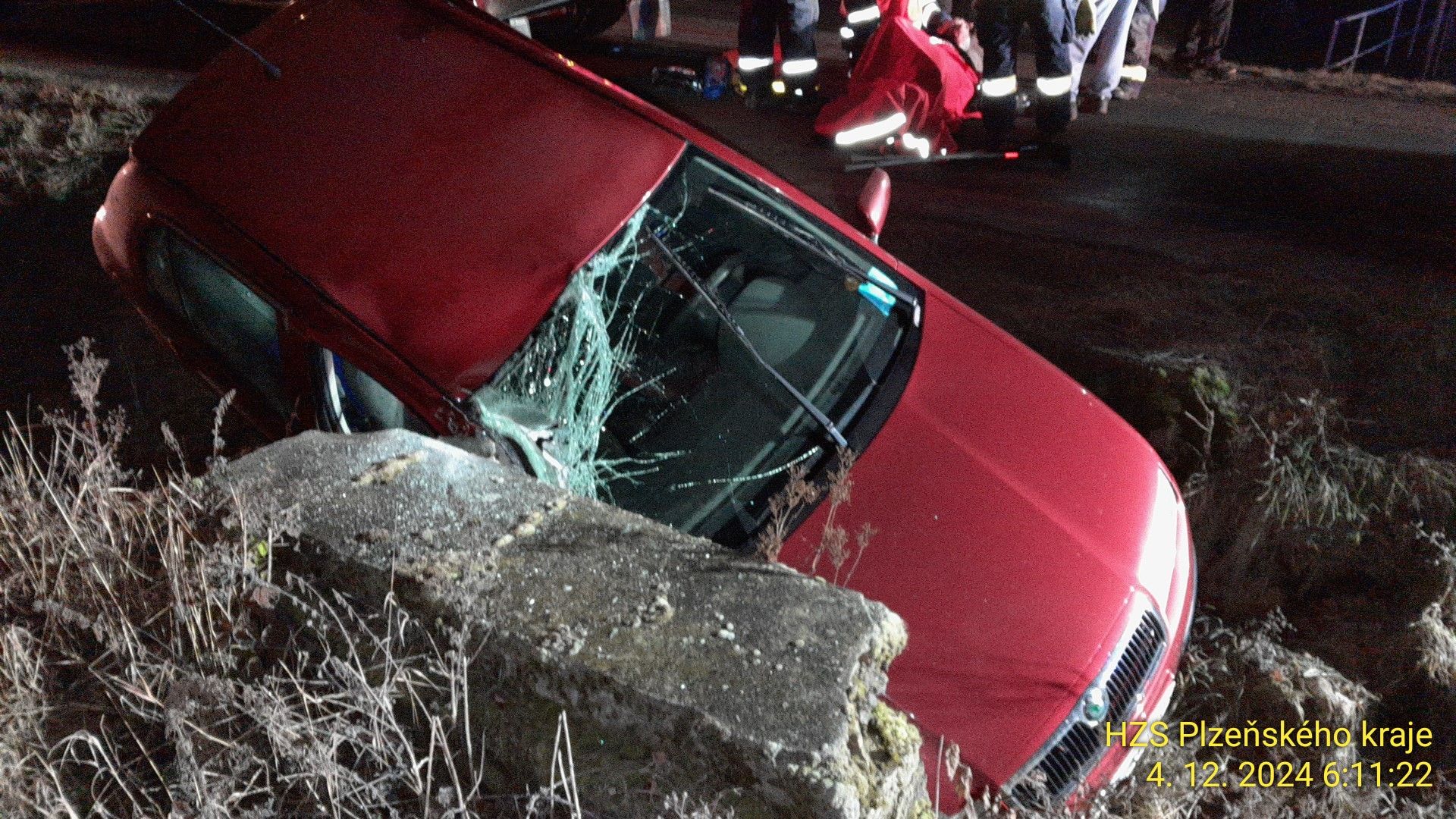 Dopravní nehoda v Příkosicích brzy ráno zaměstnala IZS