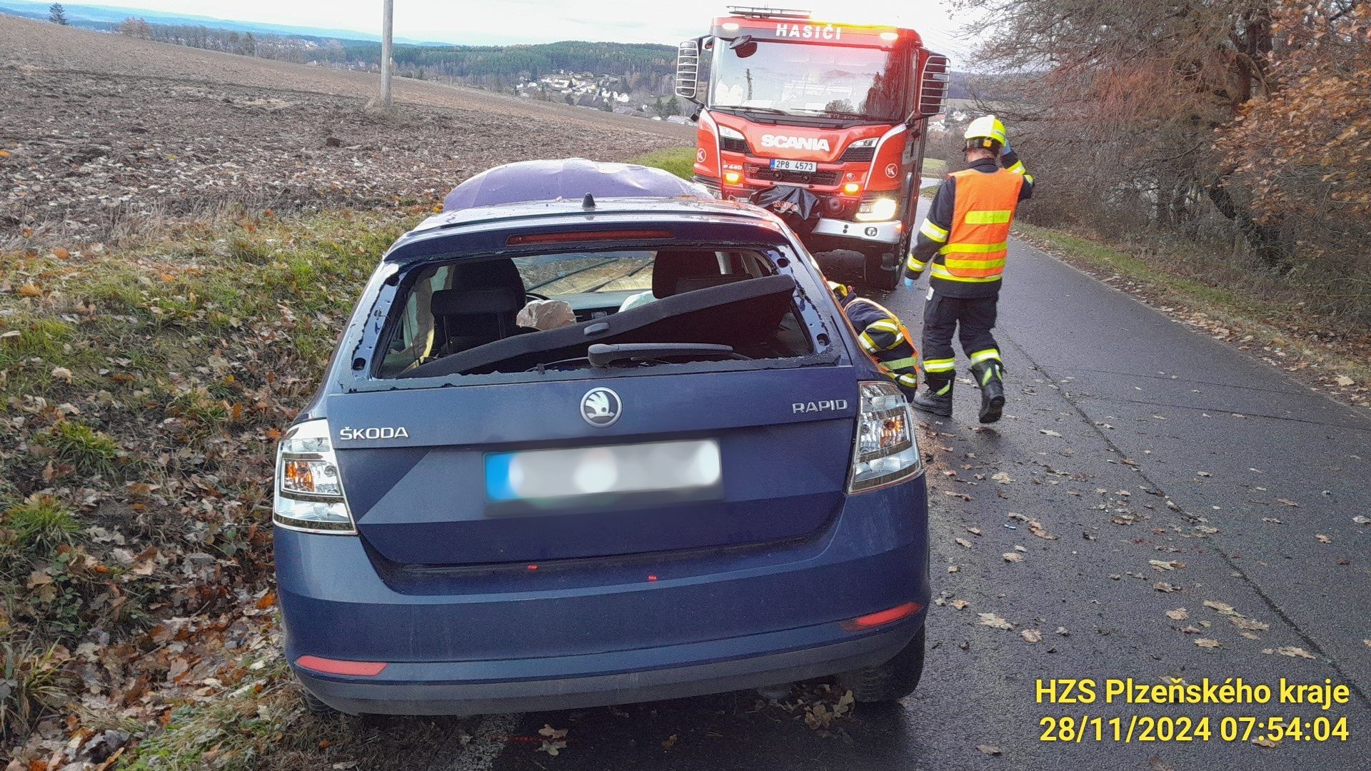 Ranní nehoda na Plzeňsku.