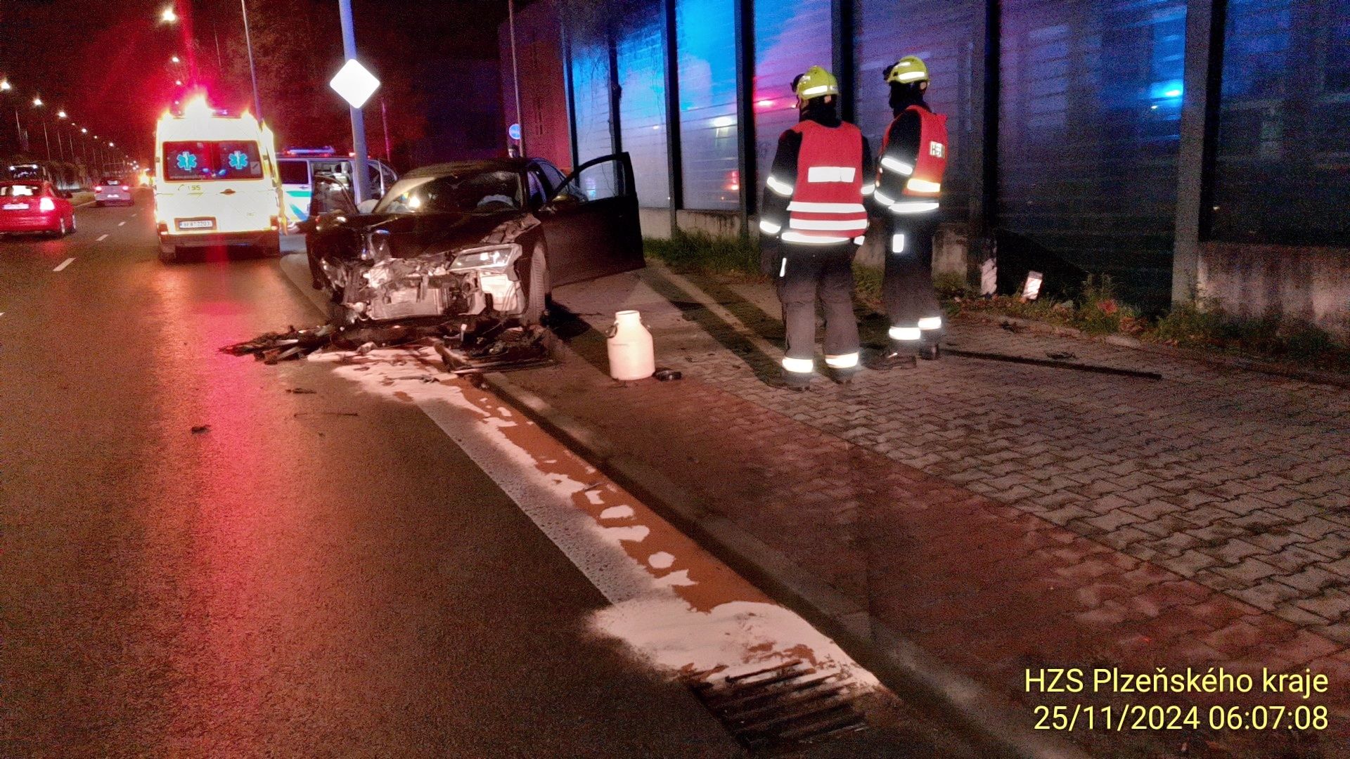 Ranní nehoda v Plzni.